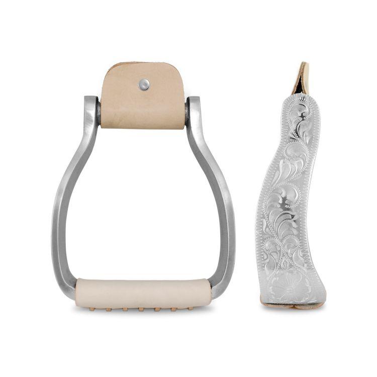 Westernsteigbügel aus Aluminium und Leder von Pool