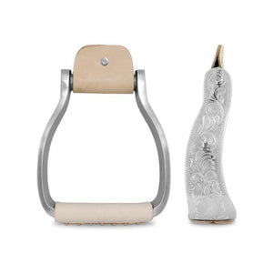 Westernsteigbügel aus Aluminium und Leder von Pool