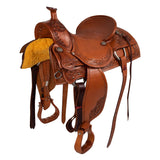 McBryan working ranch saddle pro flower  tooling MBH08009