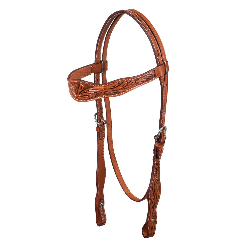 McBryan western headstall flower tooling MBH01002
