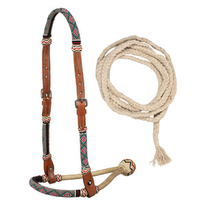Pool's Sandperlen-Bosal-Set mit Cotton-Mecate-Zügeln