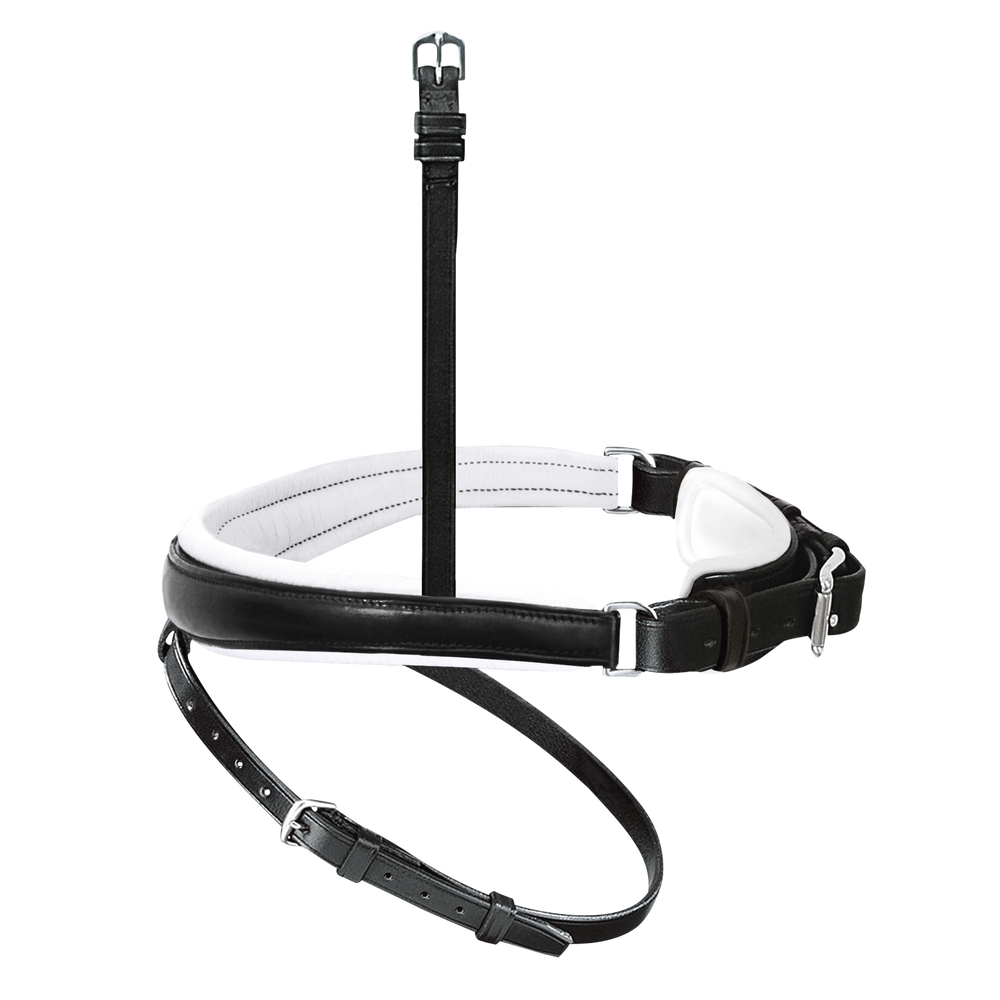 Passier anatomically formed caveson special with white lining and flash strap