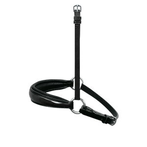 Passier exchangeable dropped noseband with patent leather trim