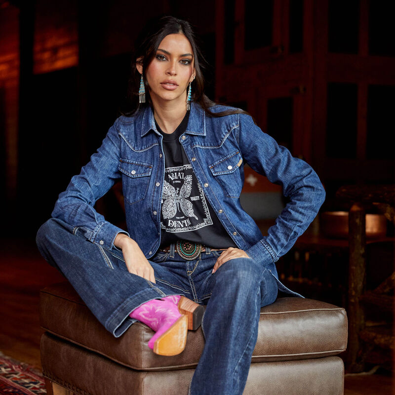 Ariat farriday denim shirt für Damen