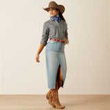 Ariat-Westernhemd mit Eisenbahnstreifen für Damen