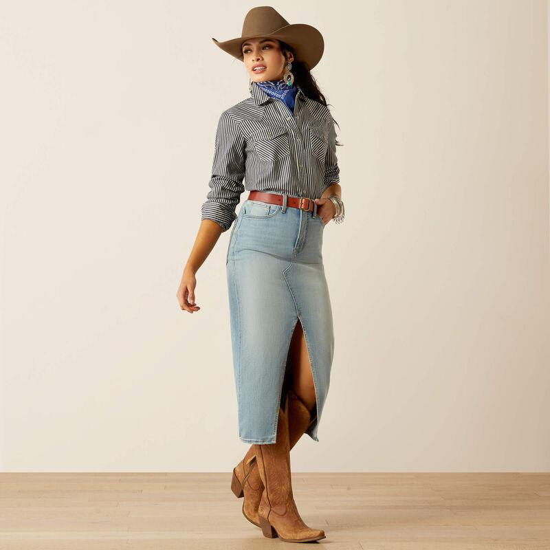 Ariat-Westernhemd mit Eisenbahnstreifen für Damen