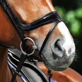 Passier exchangeable noseband with more room for the cheekbone with patent leather