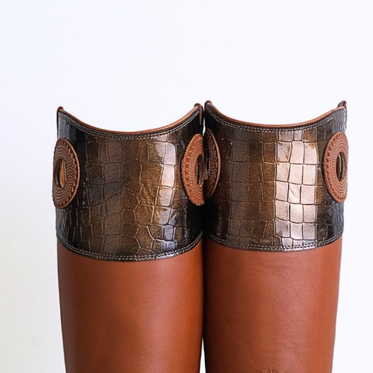 De Niro Westernstiefel Buckaroo Cocco Bronzo