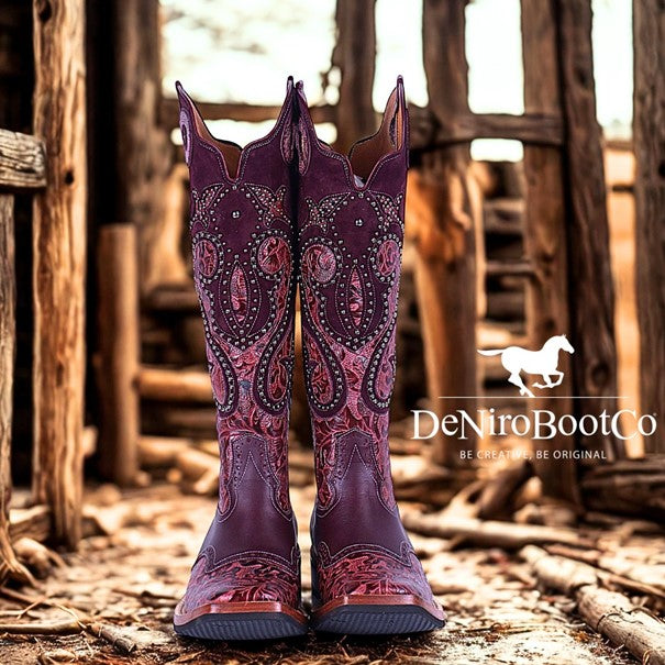 De Niro Westernstiefel Buckaroo Burgunderrot