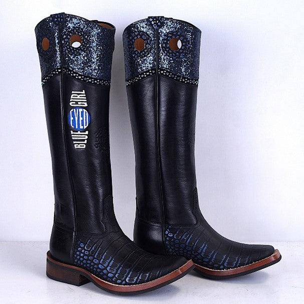 De Niro Westernstiefel Buckaroo Blau