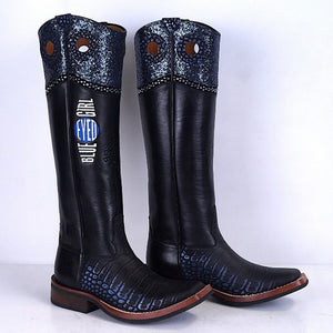 De Niro Westernstiefel Buckaroo Blau