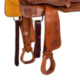 McBryan team penning western wade saddle flower tooling MBH08002