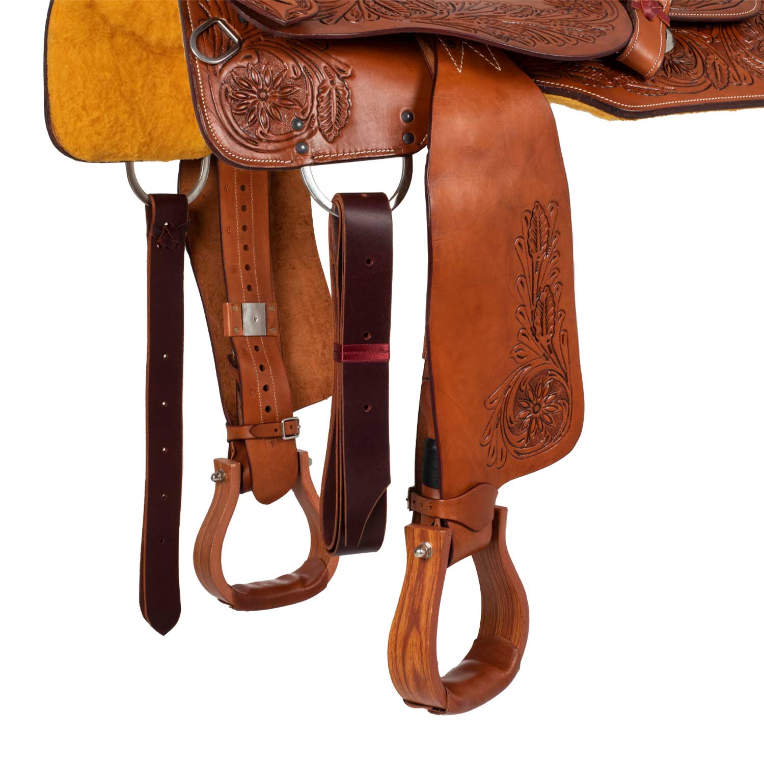 McBryan team penning western wade saddle flower tooling MBH08002