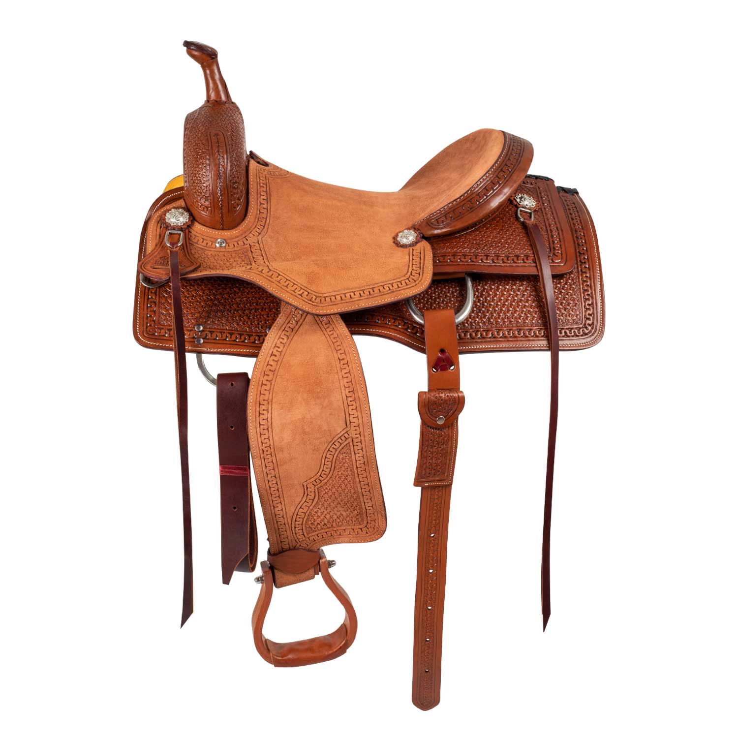 McBryan working cow saddle basket tooling MBH08003