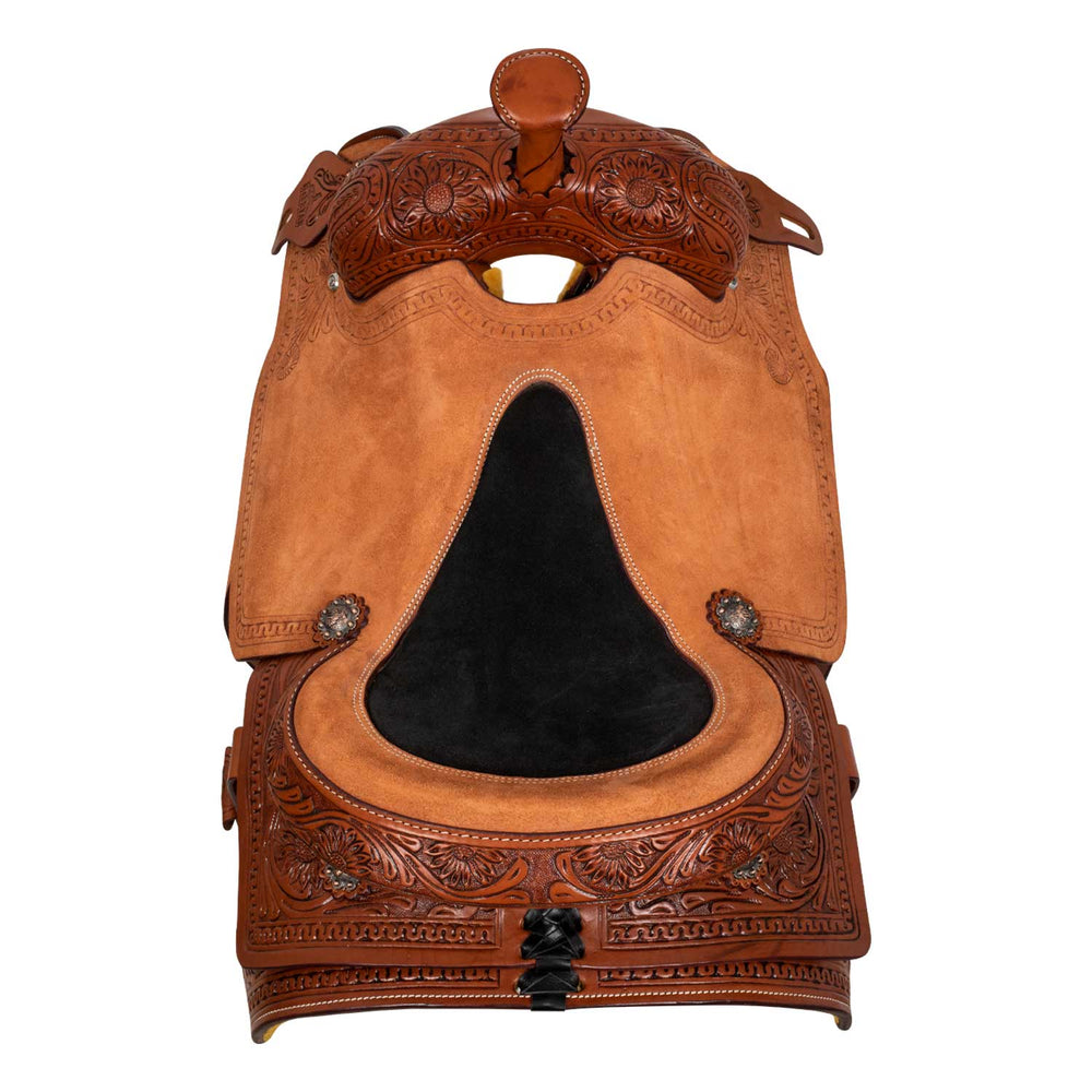 McBryan working ranch saddle with rainbow MBH08010