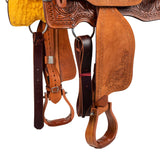 McBryan working ranch saddle with rainbow MBH08010