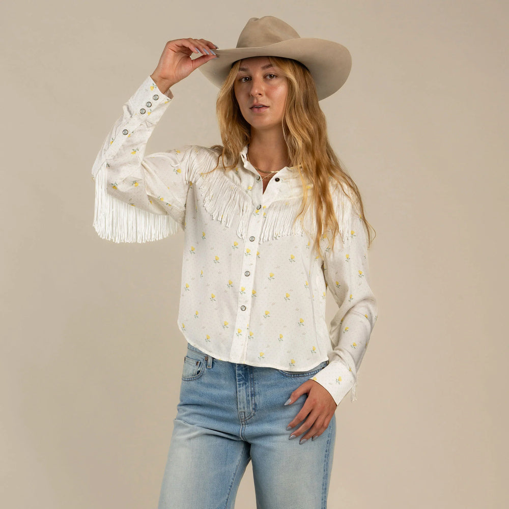 Sendero June Langarmshirt mit Fransen