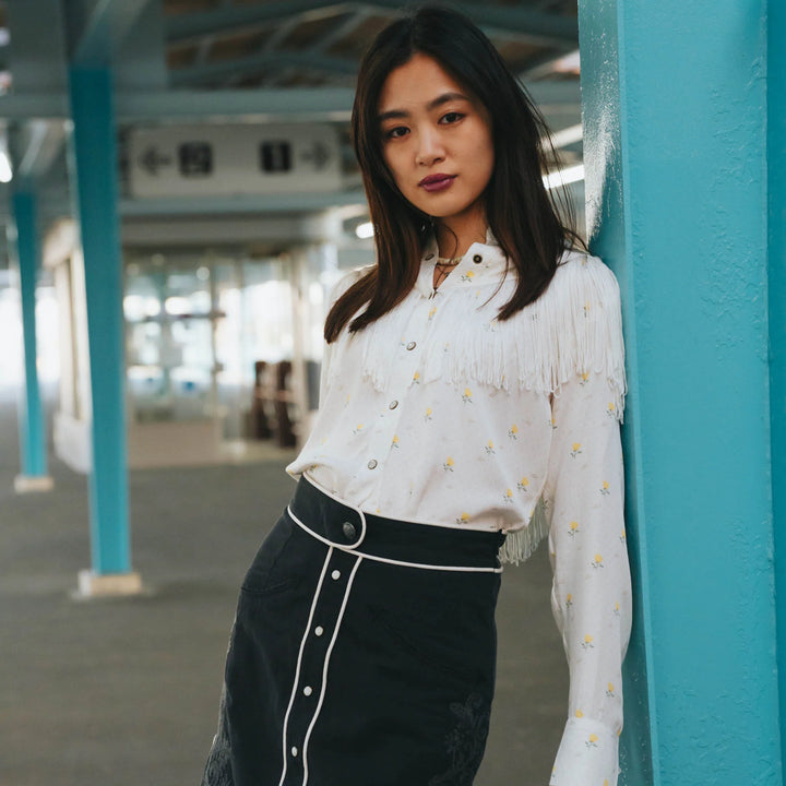 Sendero June Langarmshirt mit Fransen