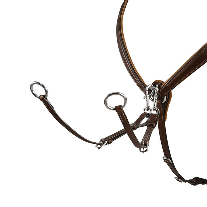 Equestro tanned leather fork breastplate - HorseworldEU