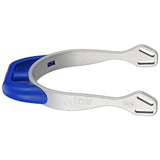Herm. Sprenger fairRider spurs - aluminium, neck 20mm blue round flattened 47633 Herm. Sprenger