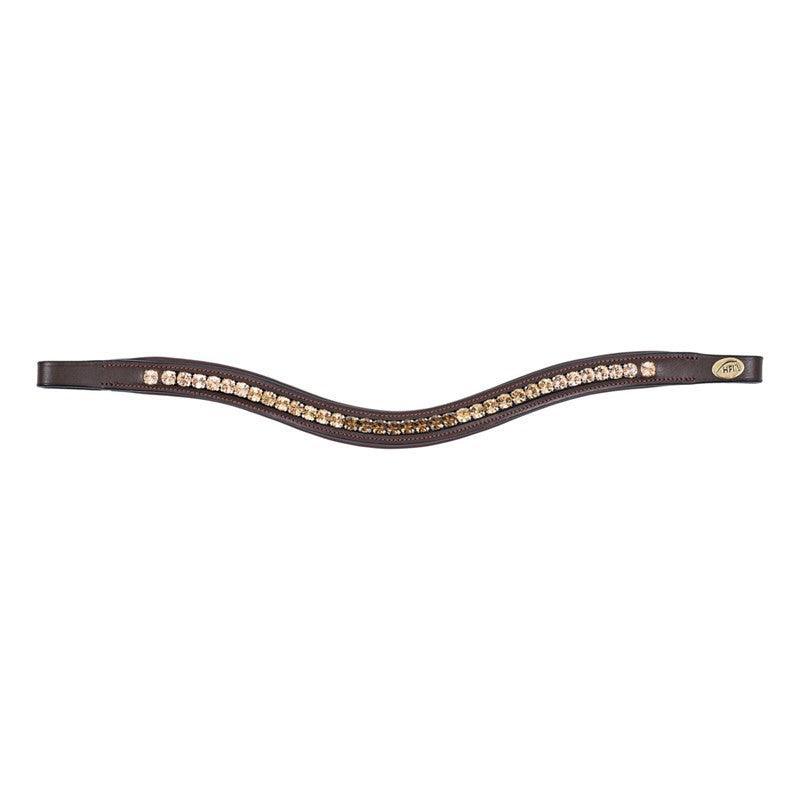 HFI padded wave browband with strass - HorseworldEU