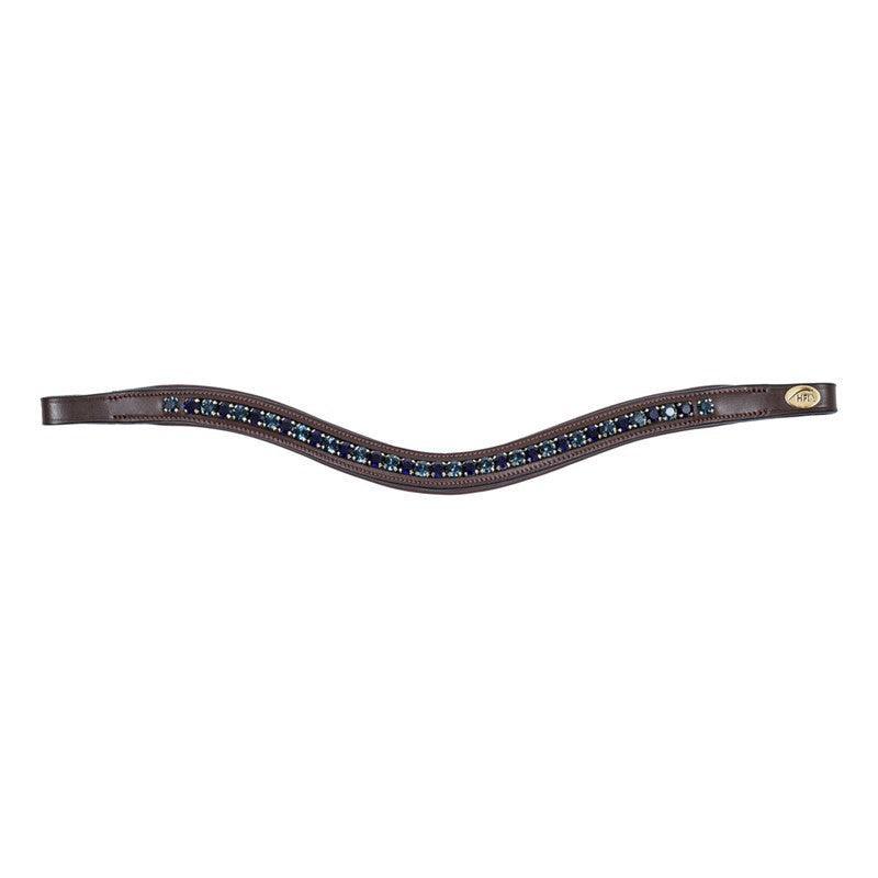 HFI padded wave browband with strass - HorseworldEU