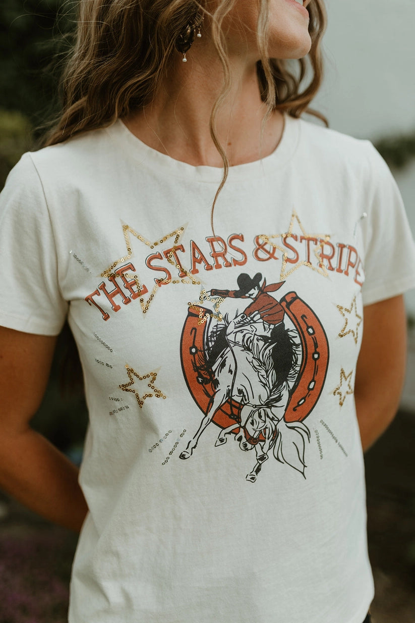 Rodeo quincy stars and stripes t-shirt