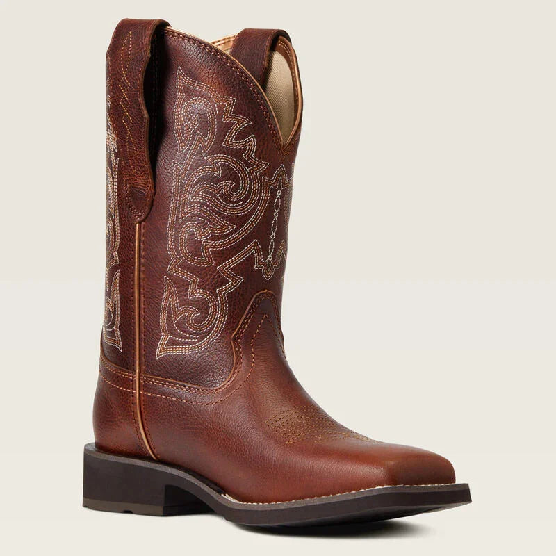 Ariat delilah stretchfit wide square toe western boot for ladies