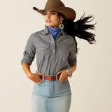 Ariat railroad stripe western shirt voor dames