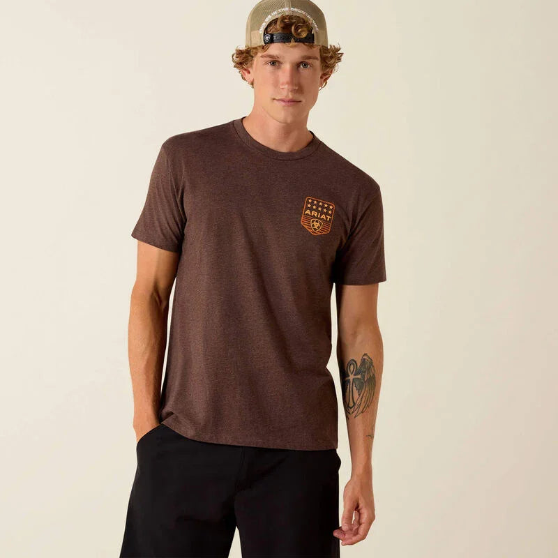 Ariat stripe patriotic badge t-shirt