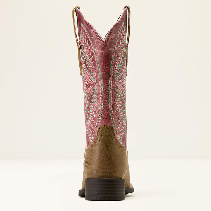 Ariat round up ruidoso wide square toe western boot for ladies