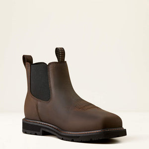 Bottes de travail Ariat Groundrancher Chelsea à bout carré large et embout en acier pour hommes