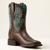 Ariat round up filly wide square toe western boot for ladies