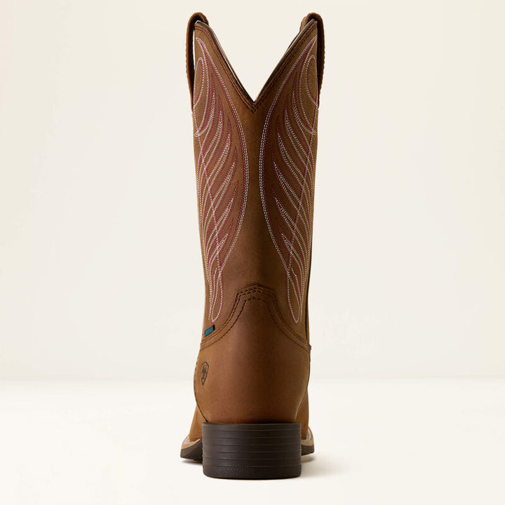 Bottes western Ariat Round Up imperméables à bout carré large pour femmes