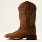 Ariat round up waterproof wide square toe western boot for ladies