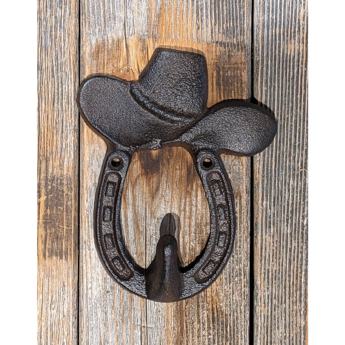 Solid cast iron wall hook
