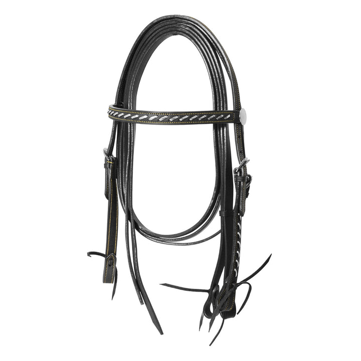 Lakota western silver wire bridle with reins BR00086