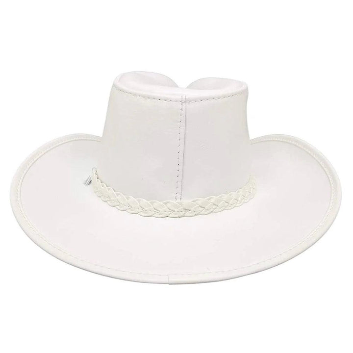 American hat makers Blizzard | Heren wit lederen cowboyhoed