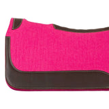Pool's western felt saddle pad with leather inserts 32' x 32" PLH09015