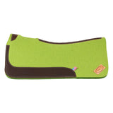 Pool's western felt saddle pad with leather inserts 32' x 32" PLH09015