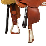 Pool's Barrel-Sattel 5020 SE 0075 mit farbigem Sitz und Rohledereinsätzen