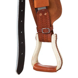 Pool's Barrel-Sattel 5020 SE 0075 mit farbigem Sitz und Rohledereinsätzen