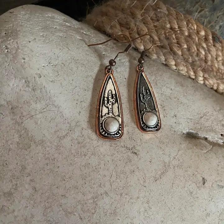 Cactus sunset oorhangers