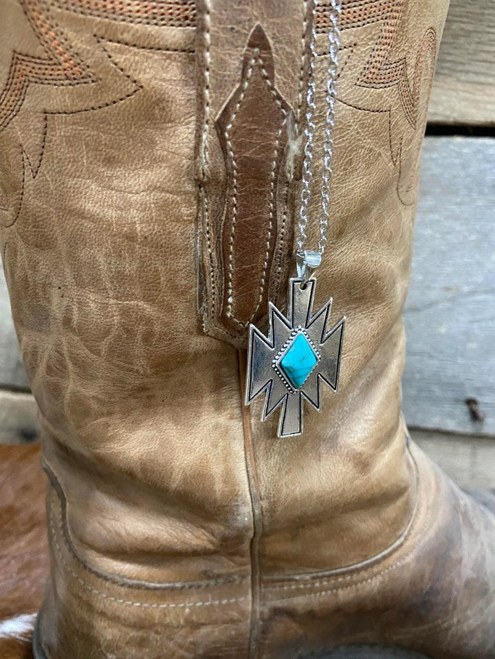 Azteekse turquoise halsketting