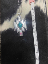 Azteekse turquoise halsketting