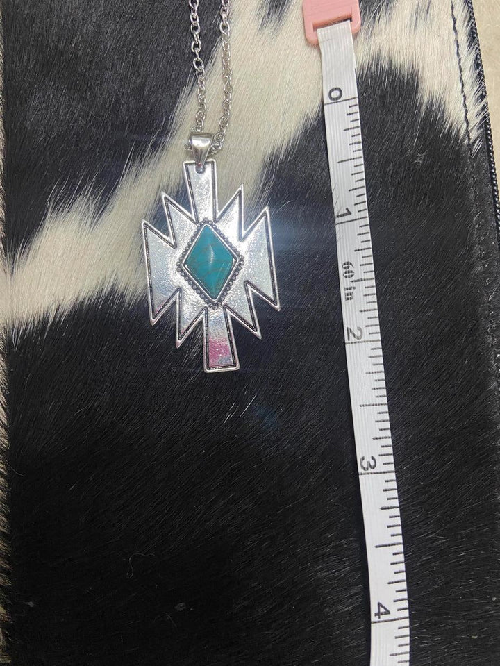 Azteekse turquoise halsketting